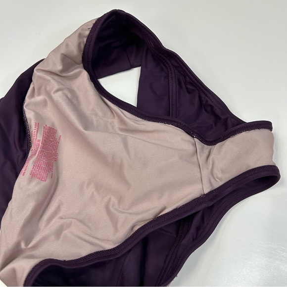 Victorias Secret Size XS Foldover Cheeky Bikini Bottoms Solid Purple 6UB #3586 - Picture 2 of 6